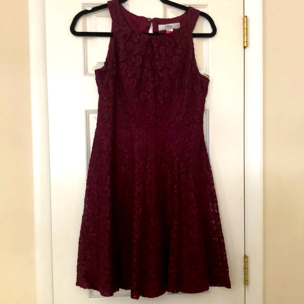 Beautiful Lace Maroon Dress (perfect for weddings!)